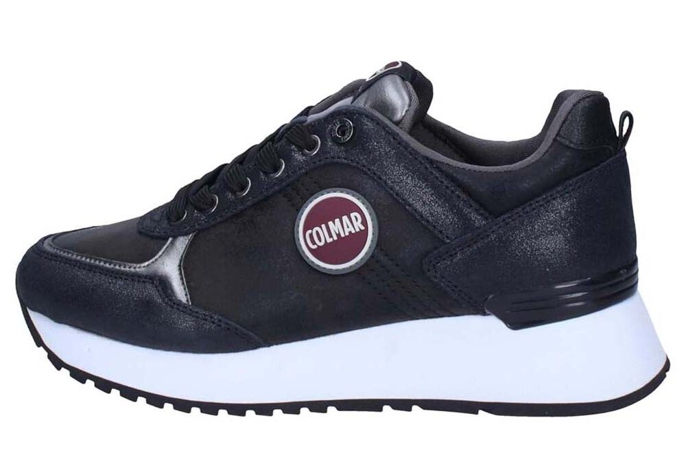COLMAR Sneakers Donna art. TRAVIS PUNK HIGH OUTSOLE 106 in tessuto/sintetico Black