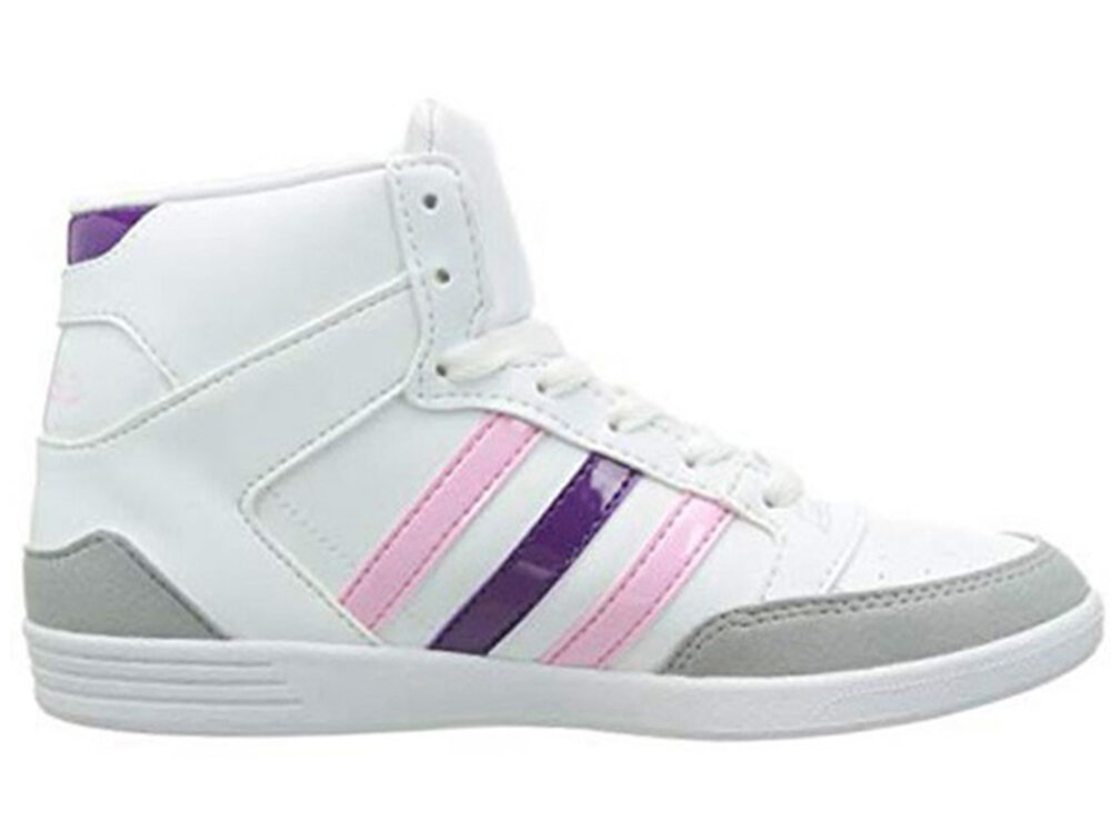 ADIDAS Basketball Ragazza art. VLNEO HOOPS MID W (F38384) in ecopelle White/Pink/Purple