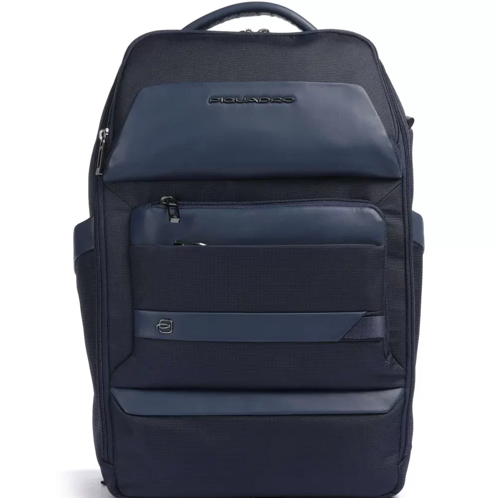 PIQUADRO Nevet Zaino porta pc 15″ poliestere riciclato art. CA6490W132 Blu scuro