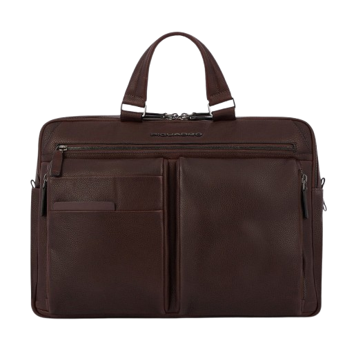 PIQUADRO  borsa da lavoro porta documenti in pelle testa di moro art. CA6026S122