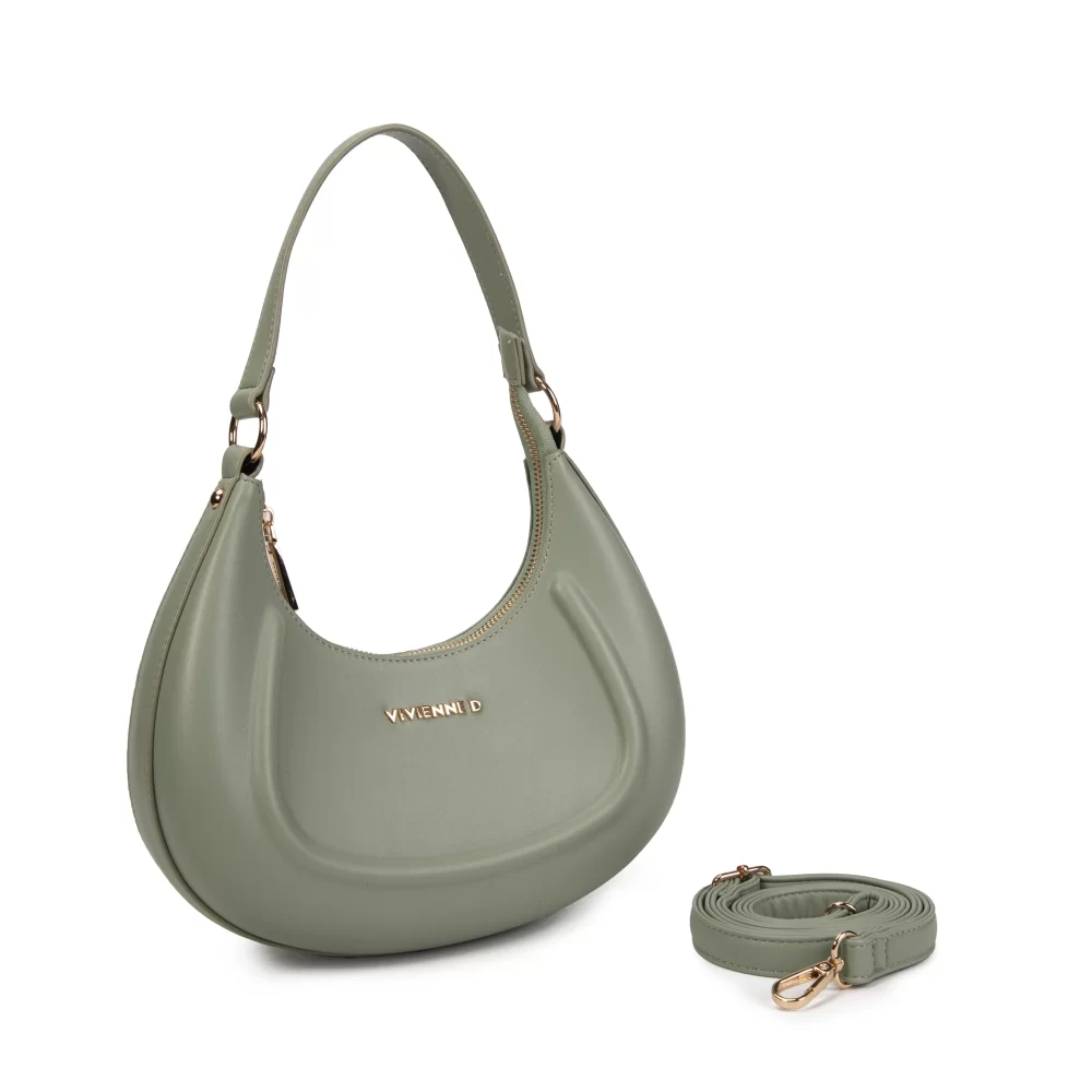 VIVIENNE D. borsa a spalla V120.VERDE/BIANCO/NERO/ROSA