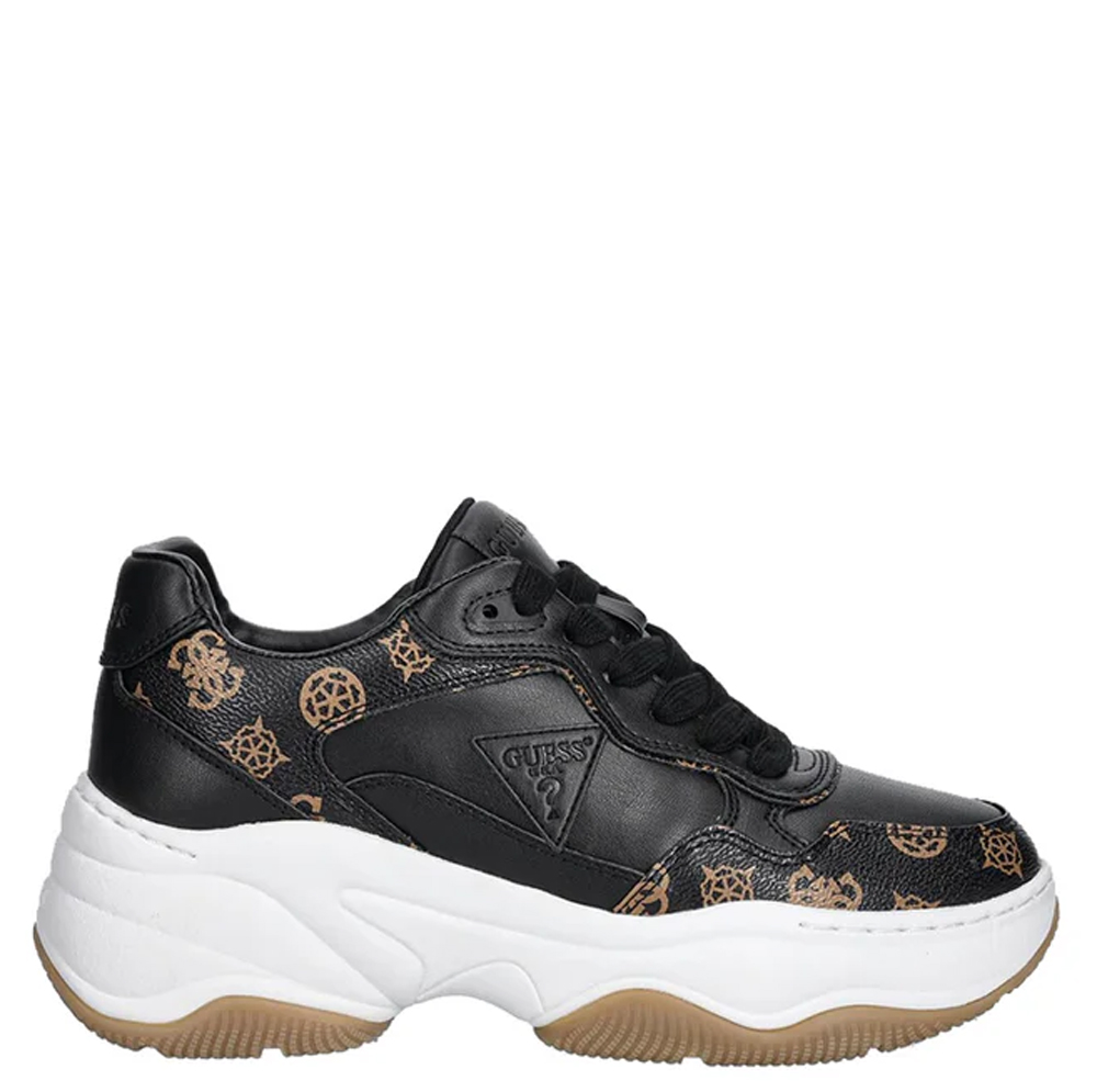 GUESS Sneakers Donna art. FLTHPYFAL12 in ecopelle Black/Brown