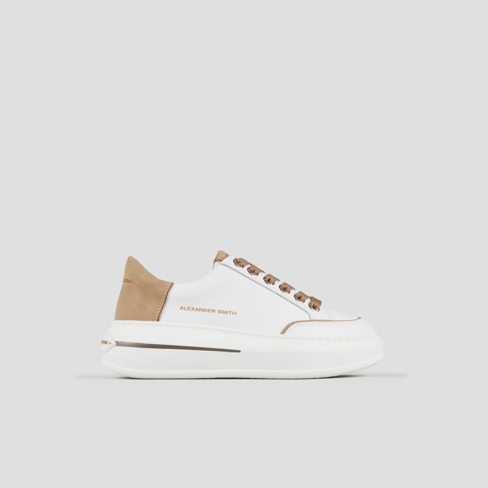 ALEXANDER SMITH Sneakers White-Cognac art. ASBCLSW1752WLN