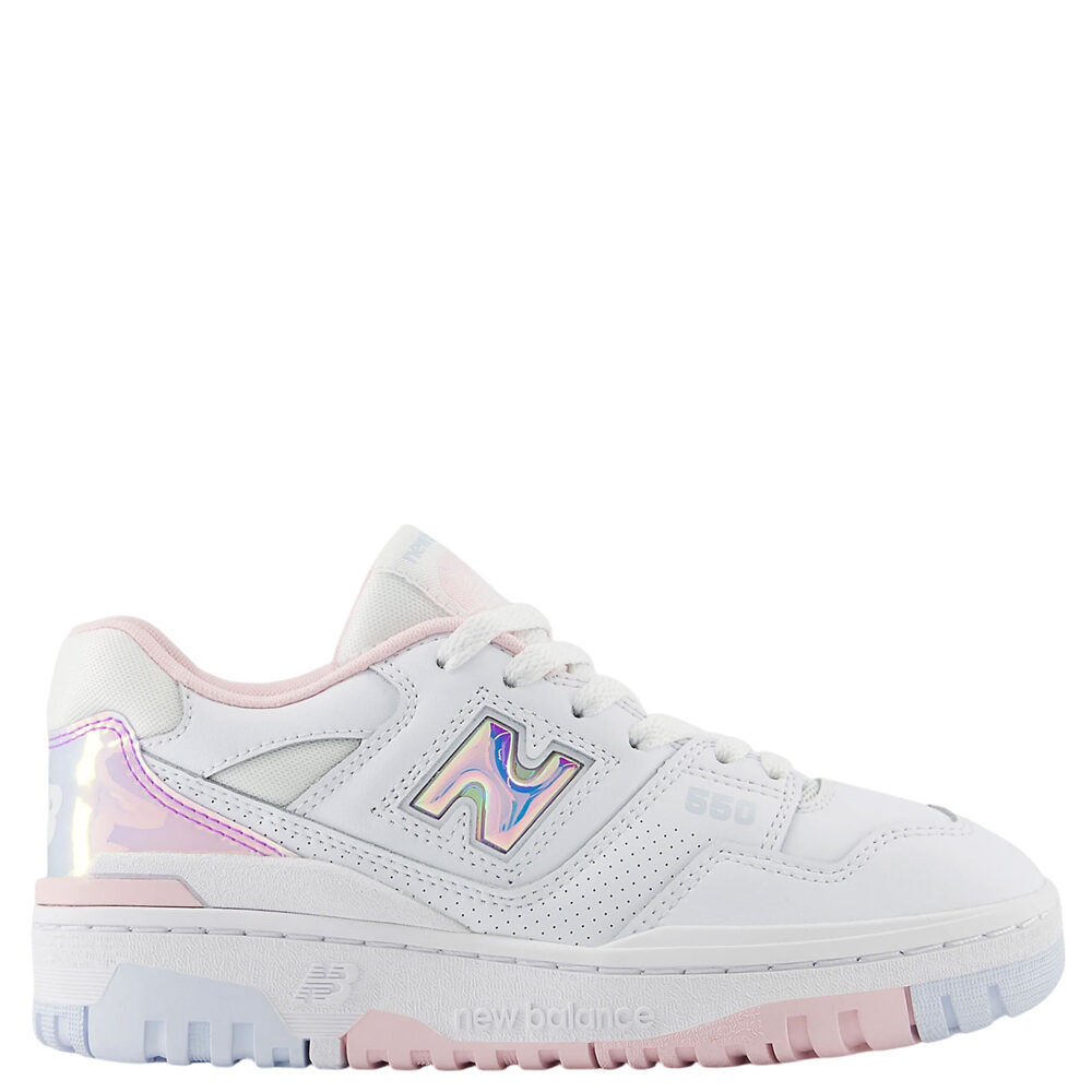 NEW BALANCE Sneakers Donna art. GSB550HW in pelle White Pink Irid