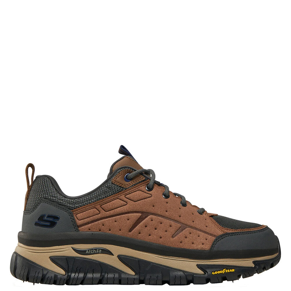 SKECHERS Sneakers Uomo art. Arch Fit Road Walker 237488/BRMT in similpelle Brown Multi