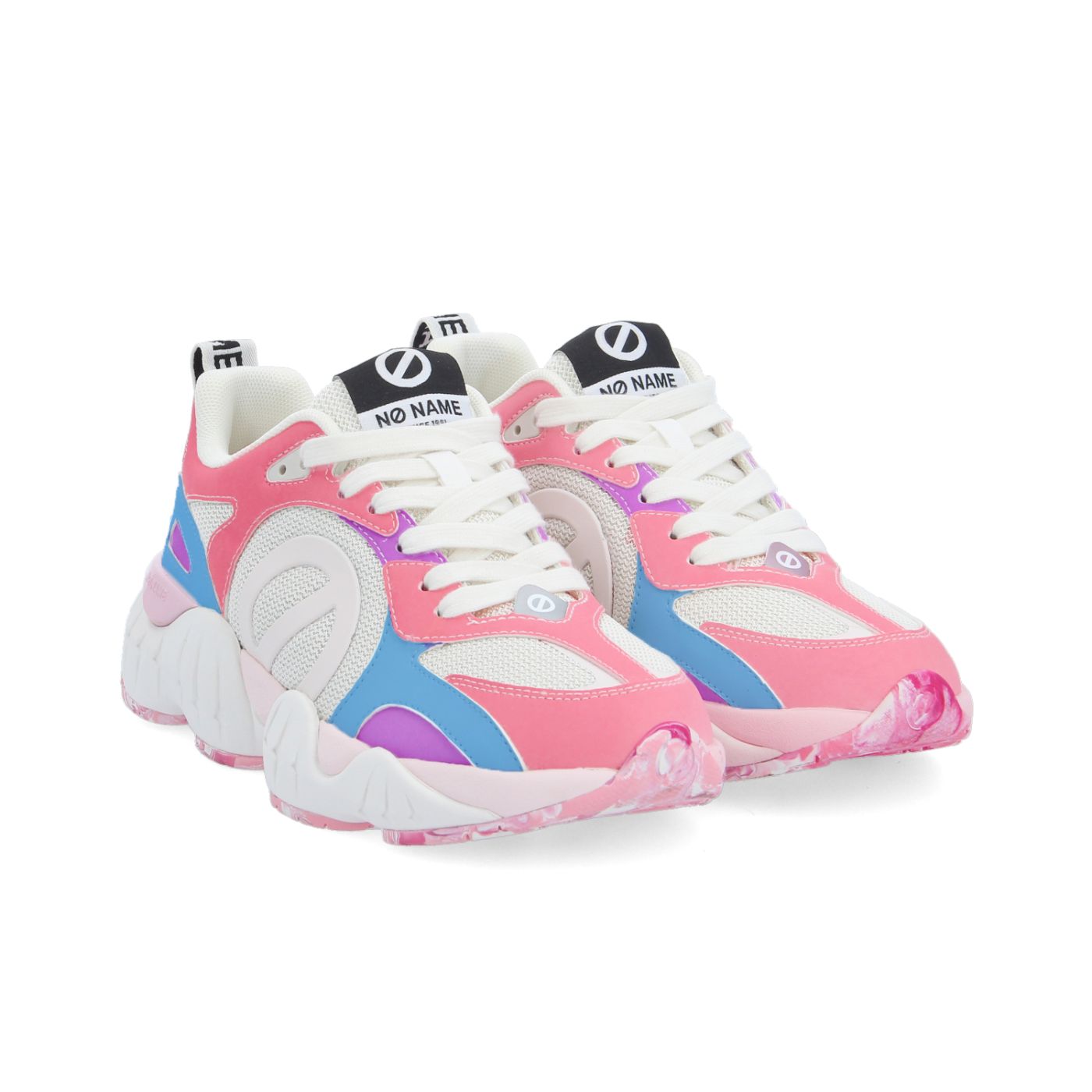 NO NAME SNEAKER ART.KRAZEE RUNNER BIANCO ROSA BLU -CAMBIA COLORE AL SOLE- - immagine 2