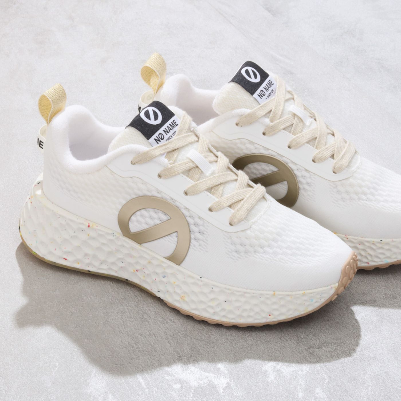 NO NAME SNEAKER ART.CARTER FLY BIANCO DORATO - immagine 7