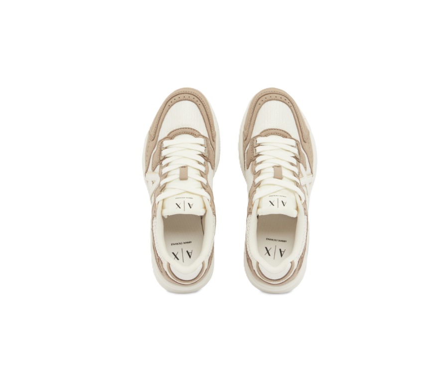 SNEAKER ARMANI EXCHANGE ART.XW002153 WHITE BEIGE - immagine 3