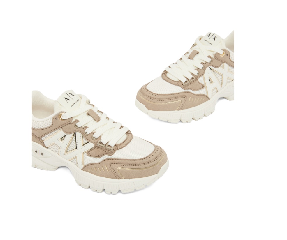 SNEAKER ARMANI EXCHANGE ART.XW002153 WHITE BEIGE - immagine 5