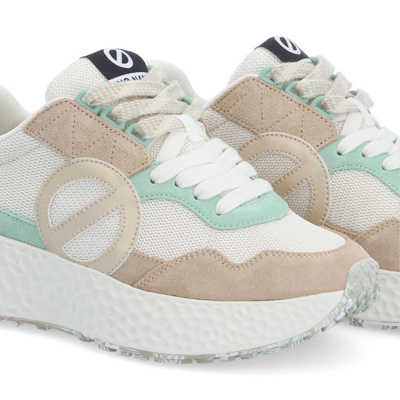 NO NAME SNEAKER ART.carter jogger BEIGE BIANCO VERDE - immagine 3