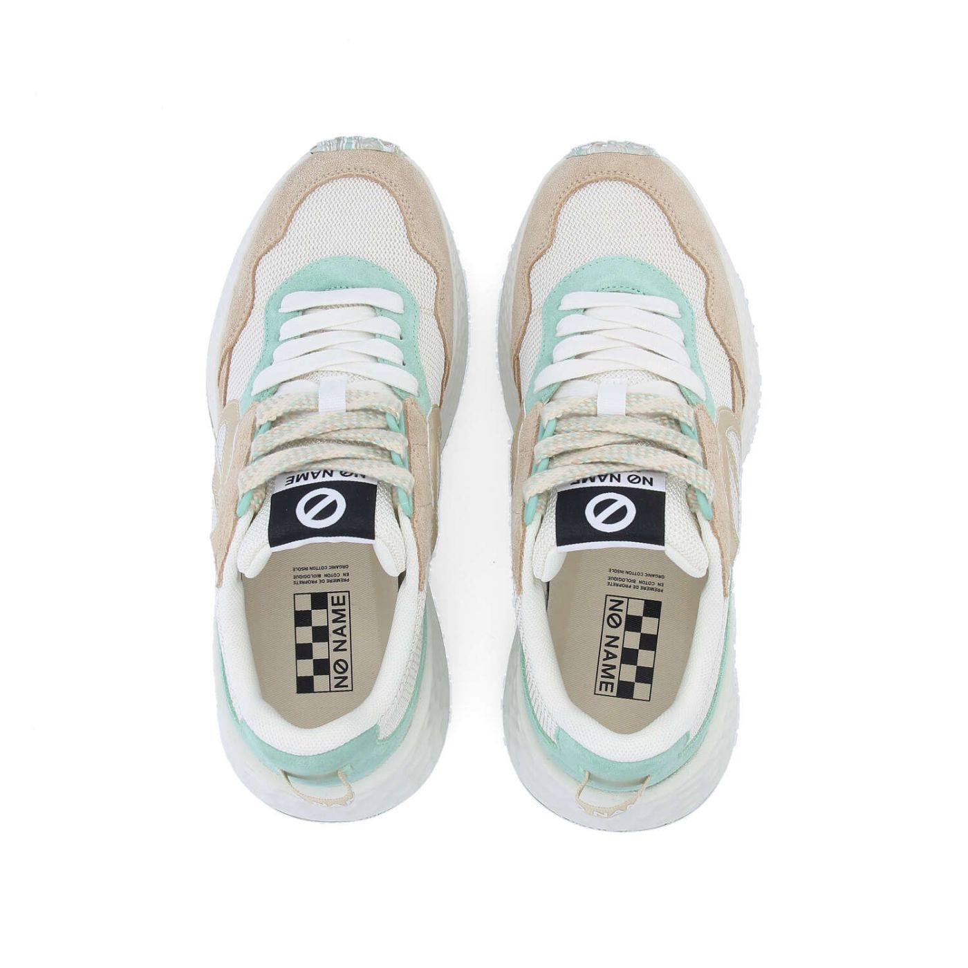 NO NAME SNEAKER ART.carter jogger BEIGE BIANCO VERDE - immagine 4